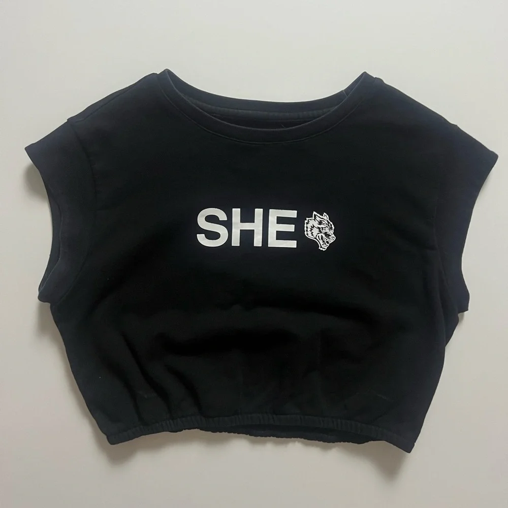 Darc Sport She Crop Top, Black, Size L - Picture 1 of 5